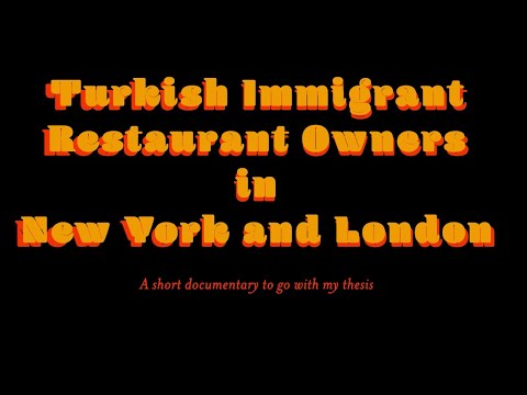 Turkish İmmigrant Restaurant Owners Title Page