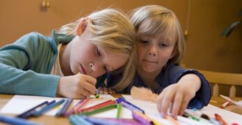 Children drawing
