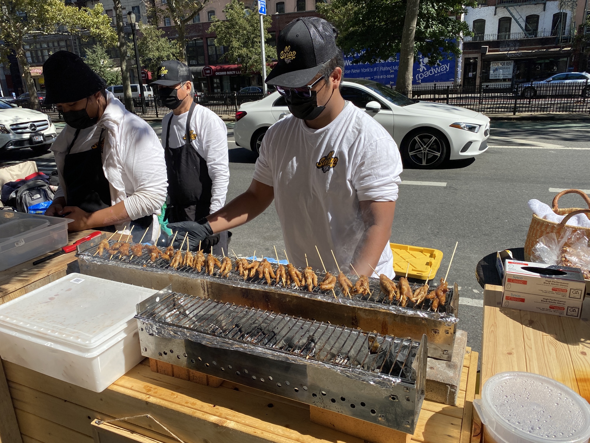 VJ Navarro grilling skewers