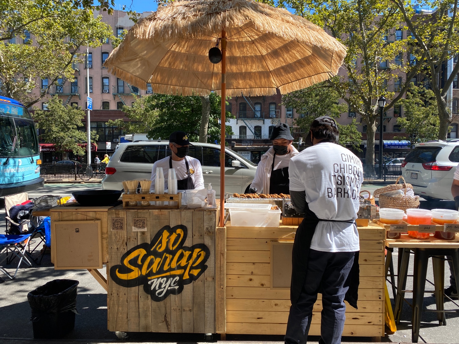 Filipino street food stand So Sarap