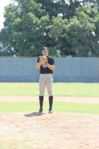 Jesus Gomez pitching during a game in Venezuela.