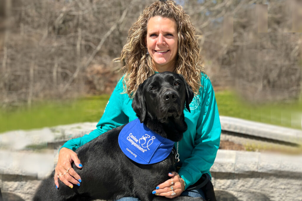 Facility Canine Handler Jerri Rook with her courthouse facility dog