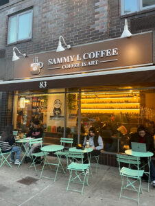 Outdoor seating at Sammy L Coffee