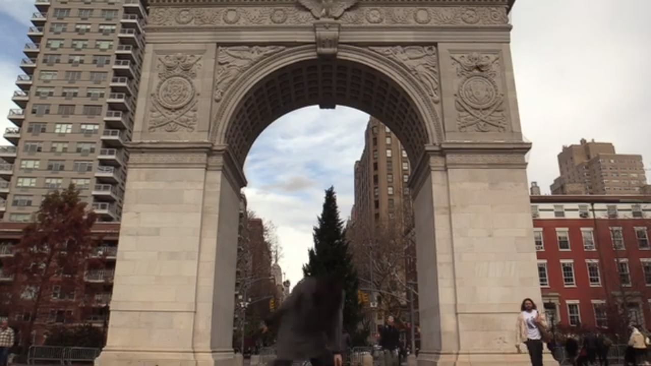 Dancer Kanami Kusajima at Washington Square Park. Photo by Hope Pisoni