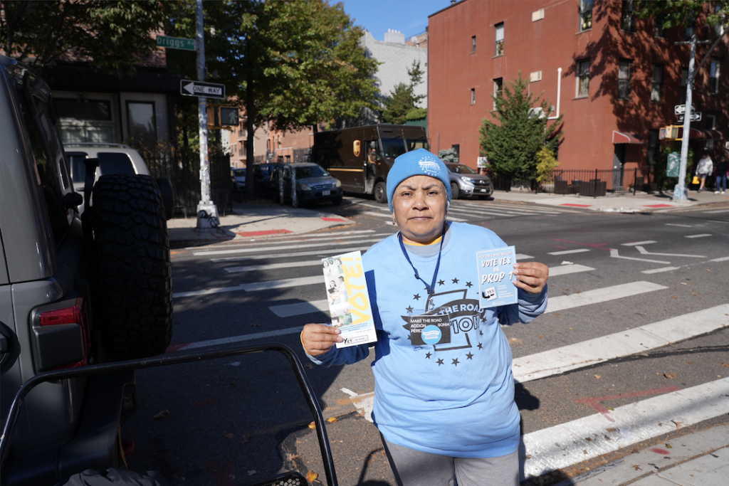 Sonia Perez, a Latina volunteer with Make the Road New York